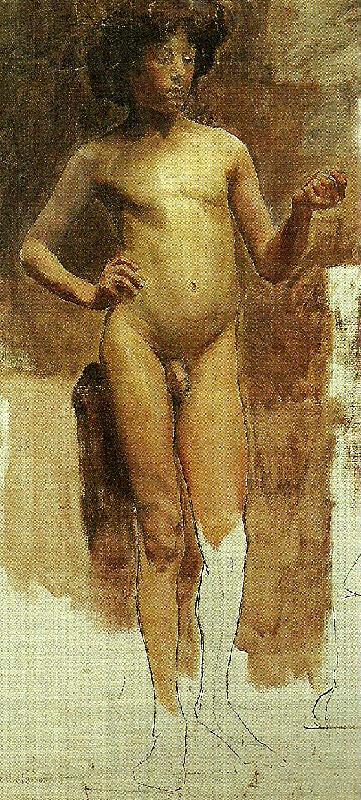 Carl Wilhelmson studie av naken manlig modell China oil painting art
